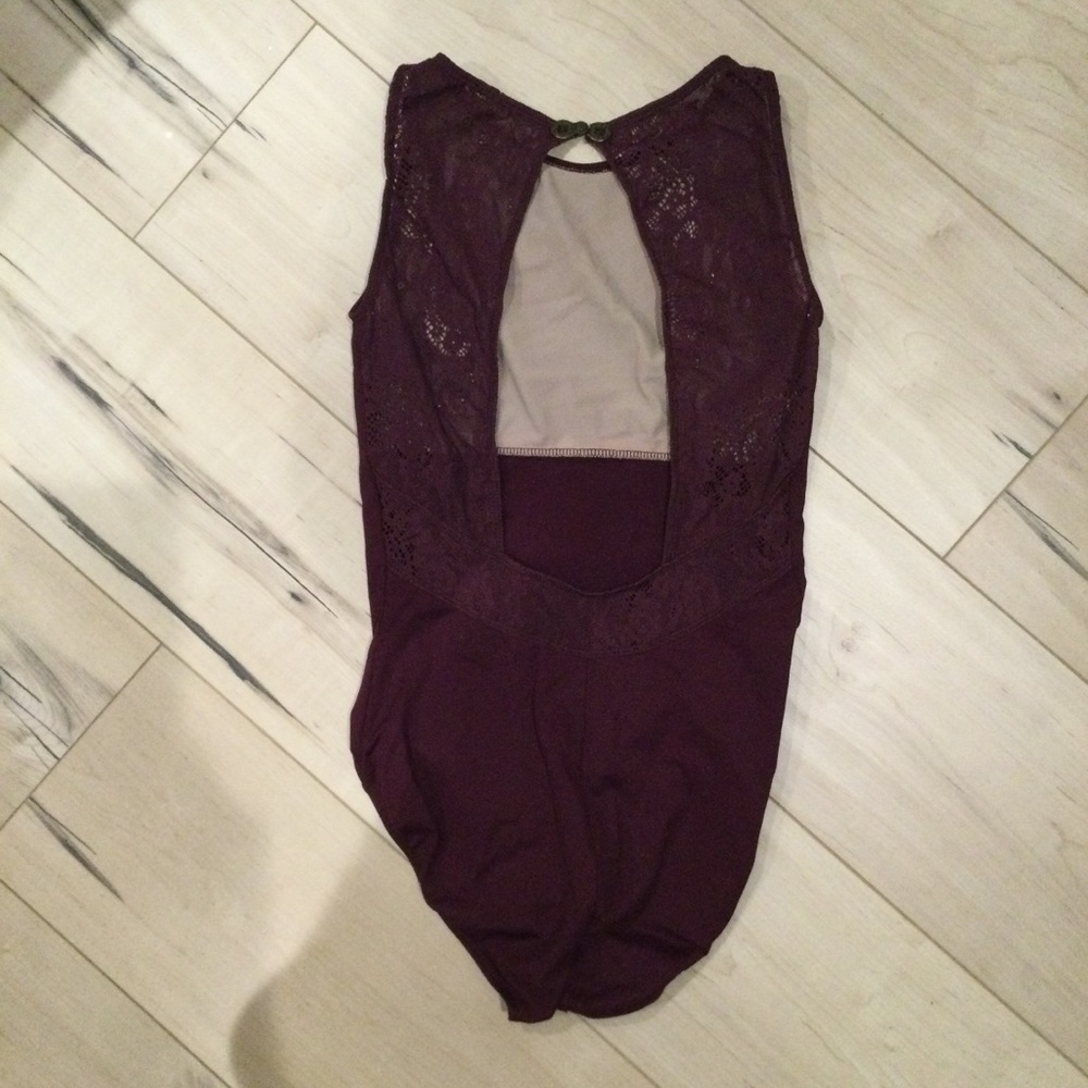ainsliewear purple leotard (L)